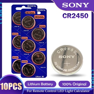 10PCS Sony CR2450 CR 2450 550mah 3V Lithium Batteries For Car Key Remote Control Calculators Computer DL2450 BR2450 Butt