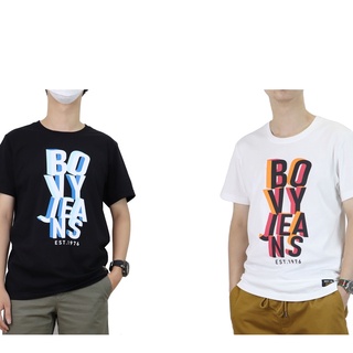 ฺBOVY TSHIRT- เสื้อยึดคคอลตอลทวิล กราฟฟฟิค UNISEX BC8124