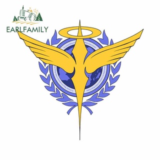 Earlfamily สติกเกอร์ไวนิล ลายการ์ตูนกันดั้ม คุณภาพสูง สําหรับติดตกแต่งรถยนต์ ตู้เย็น 13 ซม. x 12.3 ซม.