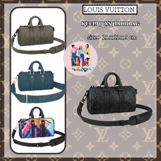 👜 หลุยส์วิตตอง Louis Vuitton  KEEPALL XS กระเป๋าถือ/กระเป๋าถือ/กระเป๋าสะพายข้าง/ยุโรปนำเข้าของแท้ 100% ใหม่