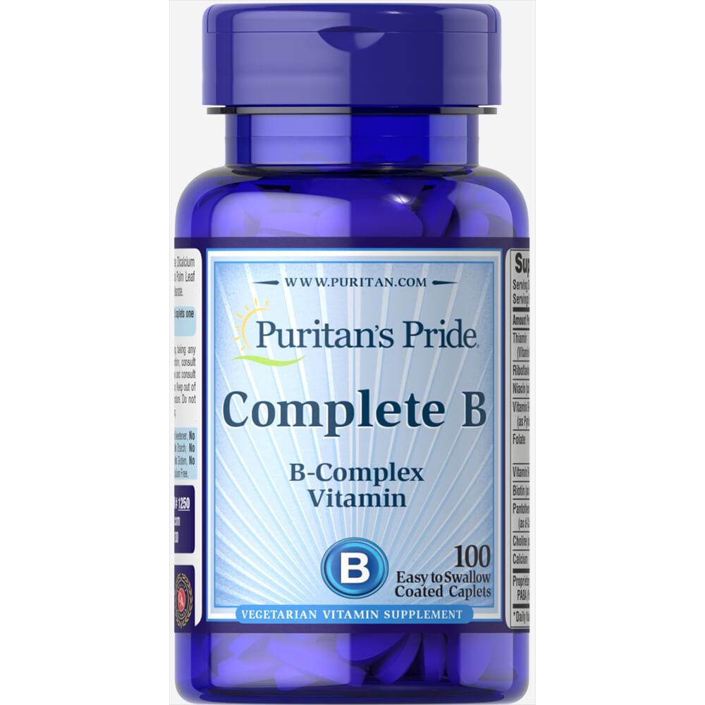 Complete B (Vitamin B Complex) 100 เม็ด Puritan's Pride Exp.12/2021