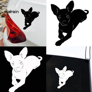 Mal🚗Lovely Chihuahua Pet Dog Reflective Car Vehicle Body Window Decals Sticker Decor