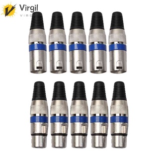 แจ็คเสียบไมโครโฟน XLR 3 Pin Female 5 คู่