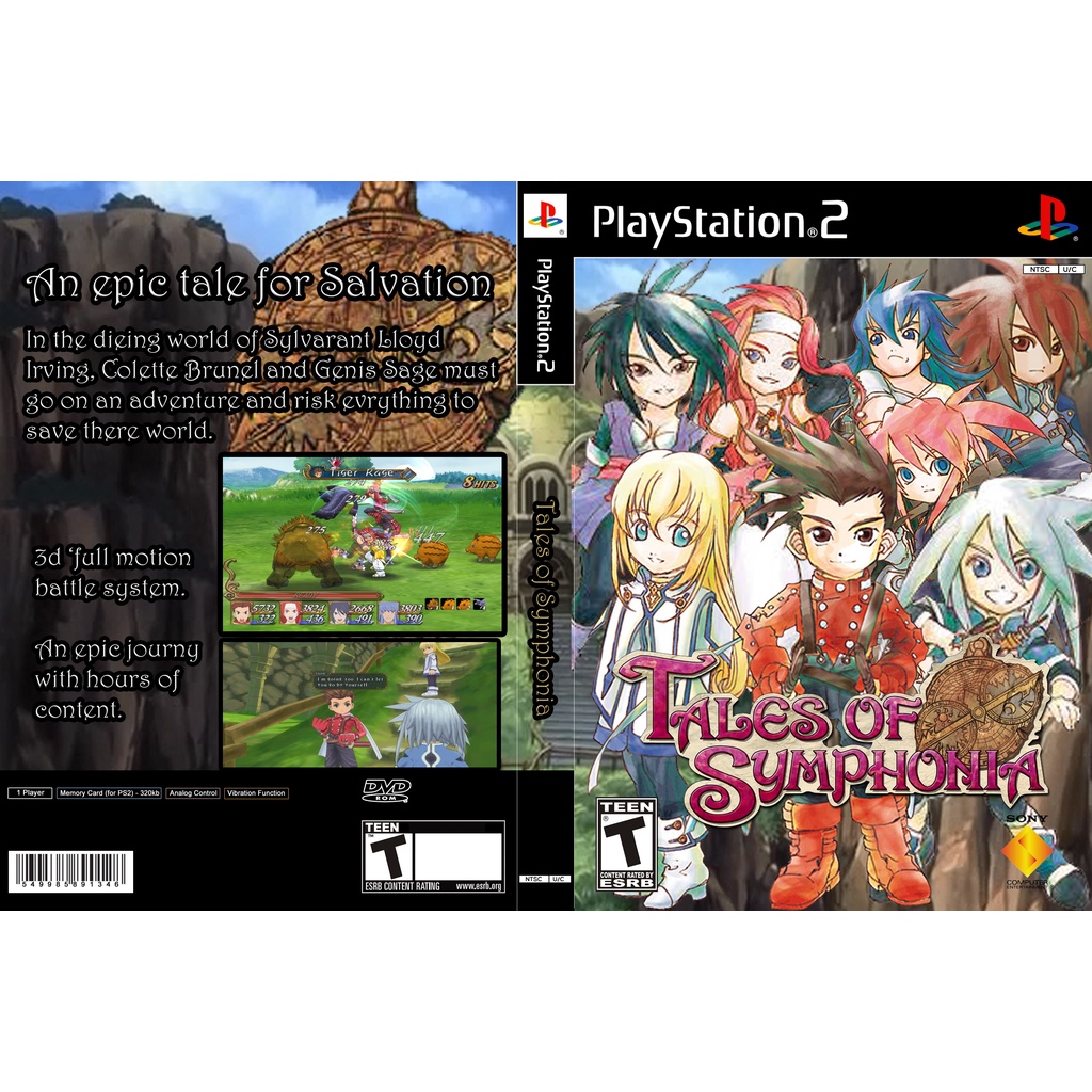 แผ่นเกมส์ PS2 Tales of Symphonia คุณภาพ ส่งไว (DVD)