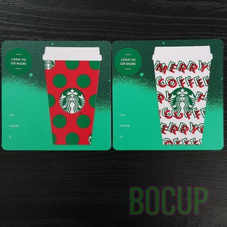 การ์ดสตาร์บัคส์ อเมริกา 2019 รูปถ้วย ครบชุด 2 ใบ Starbucks Card USA Cup 2019