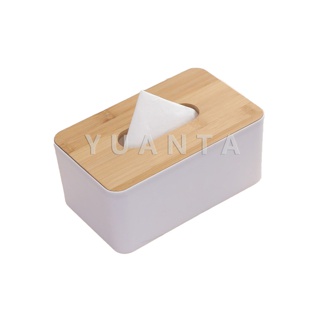 โปรโมชั่น : YUANTA กล่องใส่กระดาษทิชชู่มี กล่องใส่ของ กล่องทิชชู่ Wood Tissue Box