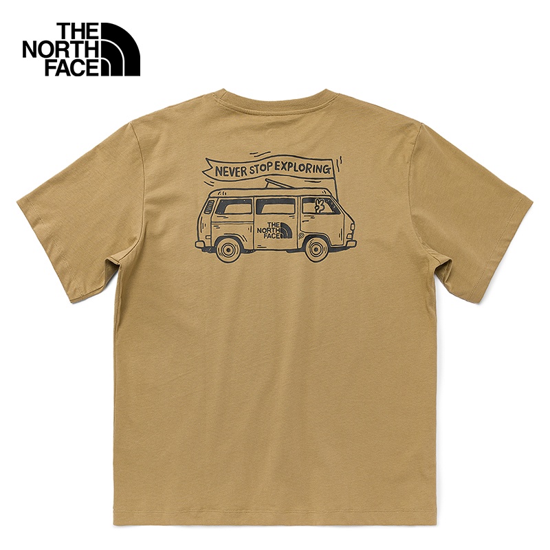 Thenorthface Half-Sleeve Mens Spring Summer Outdoor Sports Pure Cotton เสื้อยืดใส่สบาย