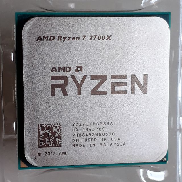 CPU AMD Ryzen 7 2700X 8C/16T 3.7GHz (Boost 4.3GHz) R7 2700X Socket AM4 (มือสอง)
