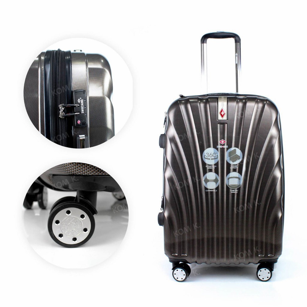 SwissAirsน้องใหม่มาแรง!กระเป๋าเดินทาง รุ่น KS815/24/Gold ของแท้ 100% (Warrantyถูกต้องตามกฎหมาย) New!