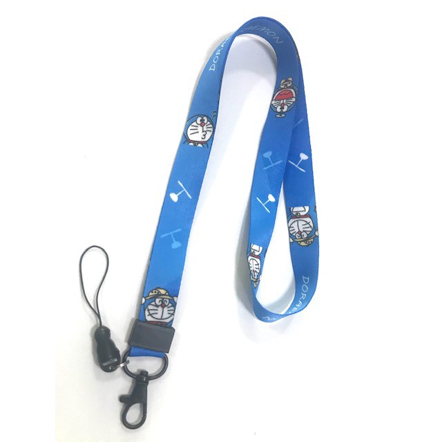 DOREMON สายคล้องคอ สายคล้องบัตร ห้อยโทรศัพท์ ลาย DOREMON SKY  น่ารัก มีก้ามปู มีห่วงเล็ก ถอดได้ ขนาด