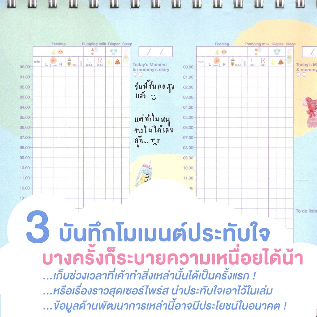BABY TRACKER ไดอารี่จดบันทึกพัฒนาการลูกน้อย ทารกแรกเกิดแบบปฏิทินตั้งโต๊ะ - รูปที่ 2