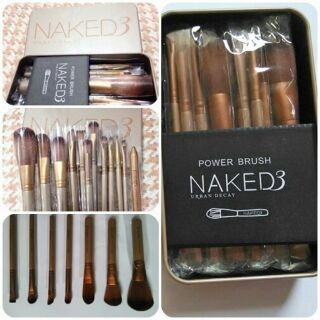 เซ็ตแปรง naked3 กล่องเหล็ก 