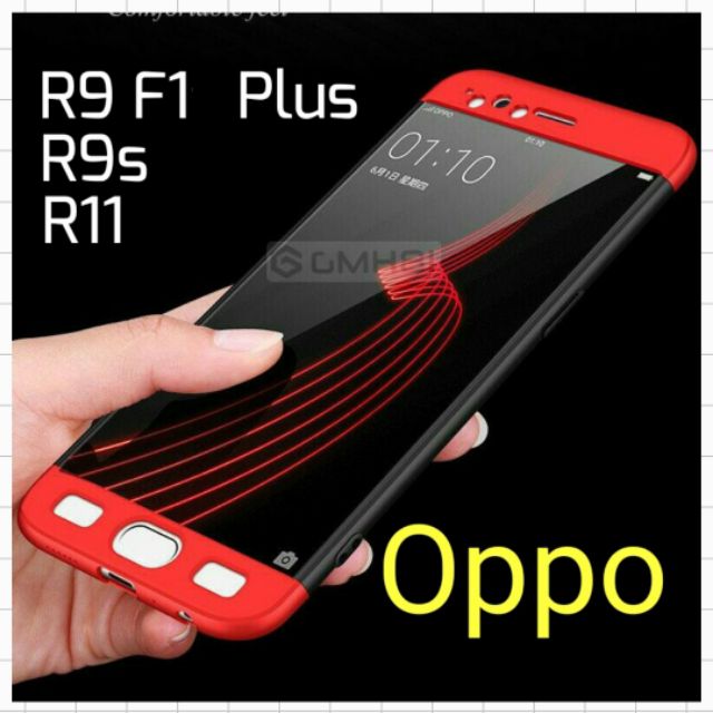 Oppo R9 F1 Plus R9s R11 เคส GKK 360 Full Protection Cover Case พร้อมส่ง