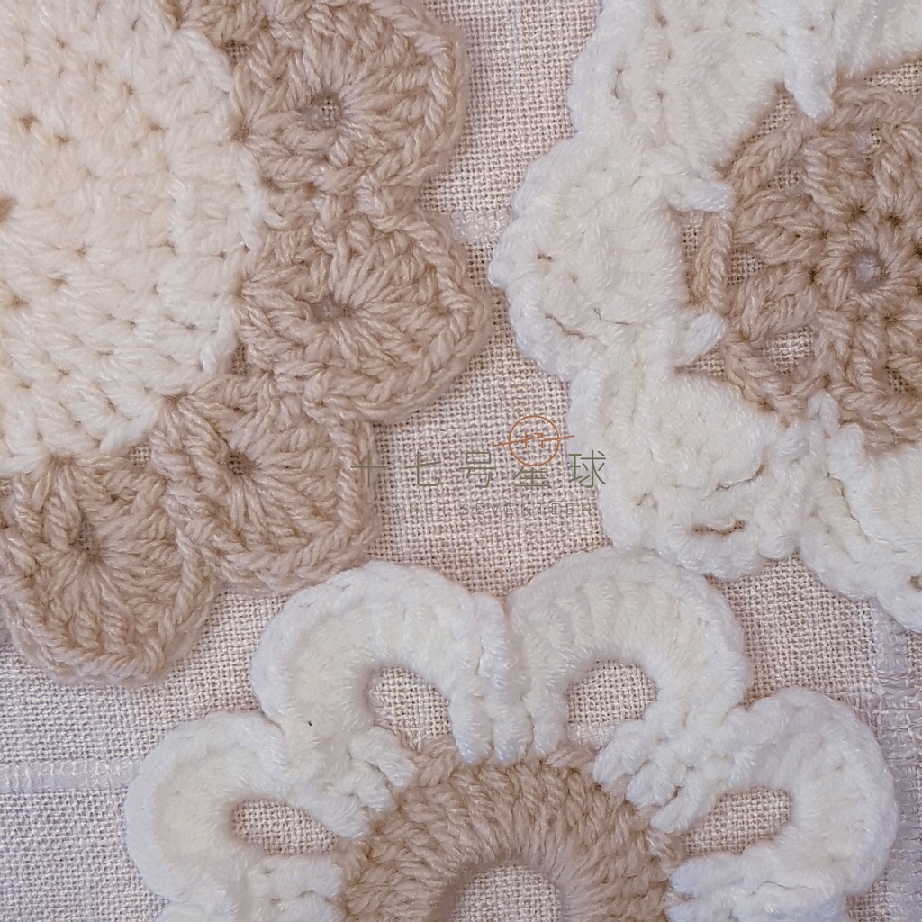 I23Crochetดอกไม้สไตล์ญี่ปุ่นDoily Coaster Potholder-Handmade I23钩เข็ม日式田园แพลตฟอร์มดอกไม้ถ้วยPad热制-手