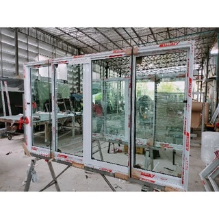 🏡200x120หน้าต่างบานเลื่อนอลูมิเนียม แบ่ง4ช่อง🏡พร้อมส่ง🚚ค่าส่งถูก🏡,คุ้มค่าคุ้มราคา🏡อลู 0.8 มิล🏡กระจก5มิล