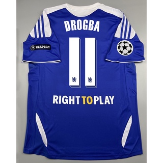 เสื้อฟุตบอล ย้อนยุค เชลซี เหย้า 2011-12 Retro Chelsea Home อาร์มแชมเปี้ยนลึค 8 LAMPARD 9 TORRES 11 DROGBA 26 TERRY