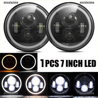 [onsalezone] ไฟหน้า LED 75W Hi/Lo ทรงกลม 7 นิ้ว สําหรับรถจักรยานยนต์ 97-18 JK TJ LJ 1 ชิ้น