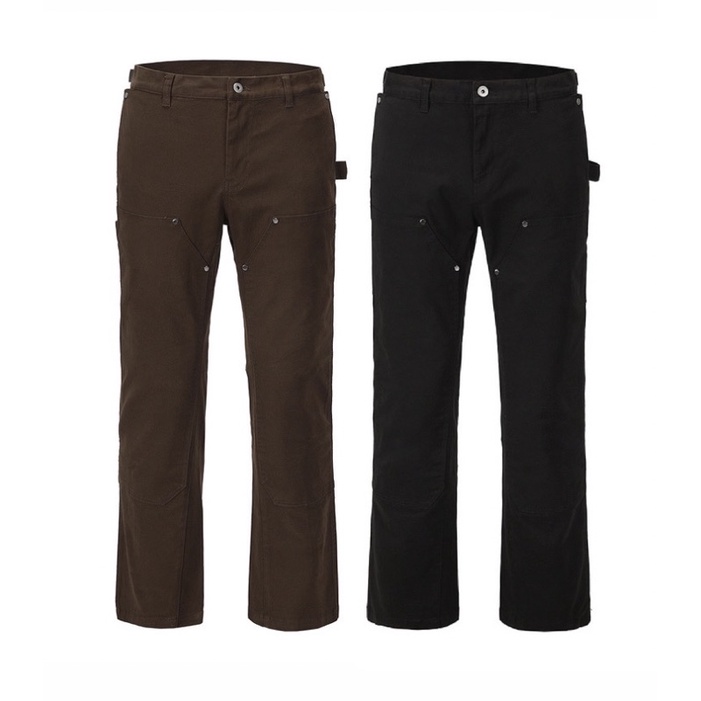 DOUBLE KNEES KAKI PANTS