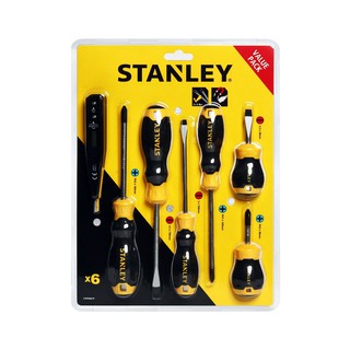 ชุดไขควง 6 ชิ้น+ไขควงลองไฟดิจิตอล สแตนเลย์ 66-679 6 pcs screwdriver set + Stanley digital power screwdriver 66-679