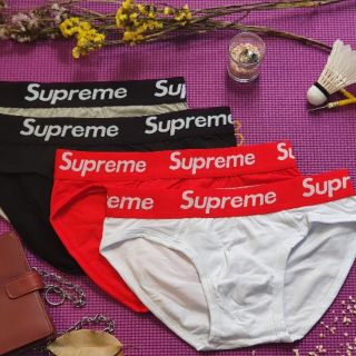 Supreme ทรง BRIEFทรง BRIEF รุ่นใหม่ล่าสุด
🔥ผ้าcotton อย่างดี
ขอบเอวเป็นขอบยาง สวยงานดีตัวละ99