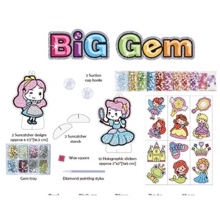 .. DIY สติ๊กเกอร์ คริสตัล เจ้าหญิง Big Gem Diamond Sticker