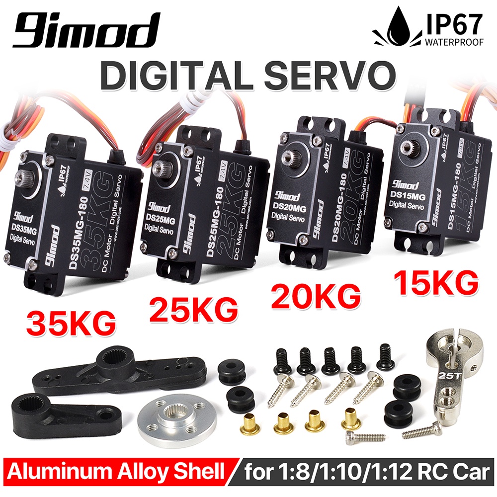 9imod เกียร์เซอร์โวดิจิทัล โลหะ กันน้ํา 35 กก. 25 กก. 20 กก. 15 กก. สําหรับรถบังคับ 1/10