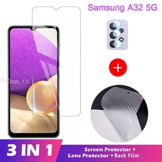 ฟิล์มกระจกนิรภัย 3-in-1 Samsung A32 5G Samsung A52 A72 A32 A02 5G 4G A12 A42 A51 A71 M02 F62 ฟิล์มกระจกป้องกันหน้าจอ