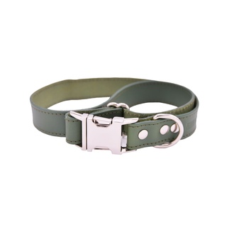 ปลอกคอสุนัข หนังแท้ หัวเข็มขัด ขนาดใหญ่ Buckle Collar (L)