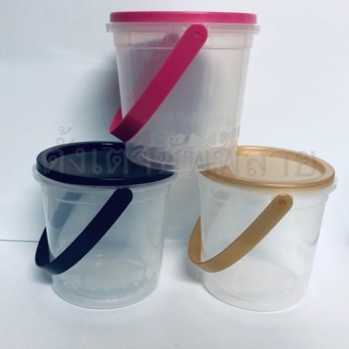 ถังคุกกี้ ถังโบว์+ฝาปิด+หูหิ้ว (10 ชุด/20ชุด) : 280ml 450ml 1000ml 1500ml