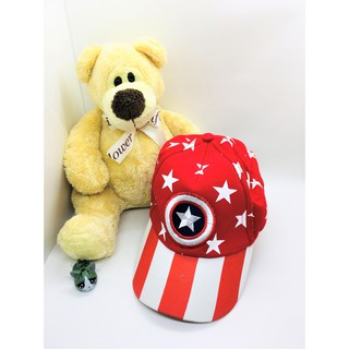 หมวกแก๊ป หมวก Cap ลายกัปตันอเมริกา CAPTAIN AMERICA สีแดง