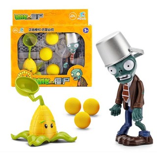 พืชปะทะซอมบี้ Plants vs Zombies ของเล่นสม Kerel-pult &amp; Conehead Zombie ของเล่นยิงกระสูน โมเดลสะสม ฟิกเกอร์ซอมบี้ พืชvsผี