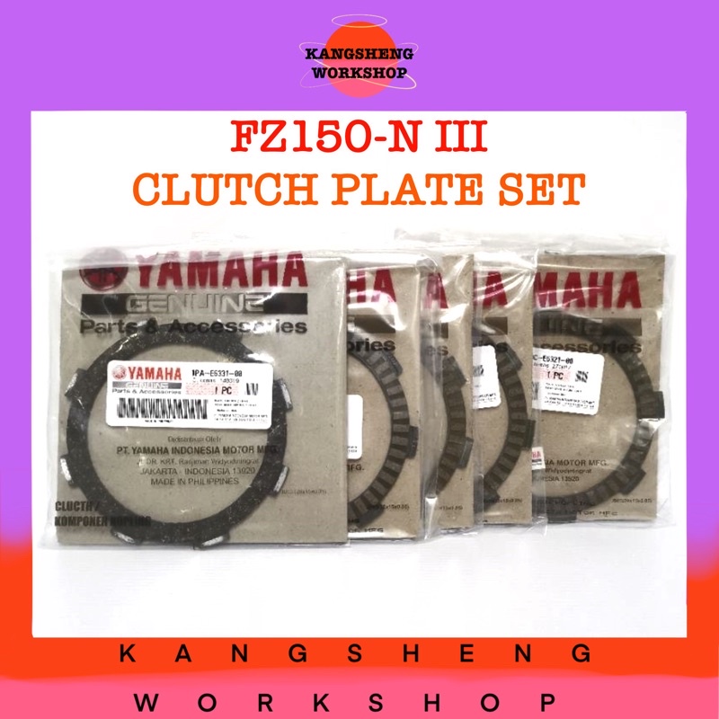 YAMAHA FZ150-N III ชุดจานคลัทช์ 1PA/50C-E6361-00 FZ 150 ใหม่ V3/FZ150I/150I/I FRICTION PELAT GESEK K