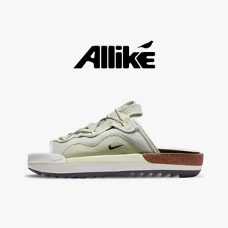 Alllike -NIKE Offline 2.0 Comfortable Non-Slip Sports Slippers Grey Green Colorblock CZ0332-002