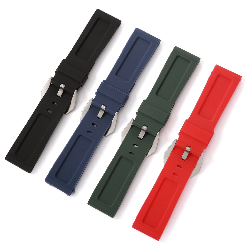 22mm 24mm 26mm Silicone Watch Strap Replacement Rubber Watch Band Waterproof Wrist Sport Watchband Bracelet with connect Pins
