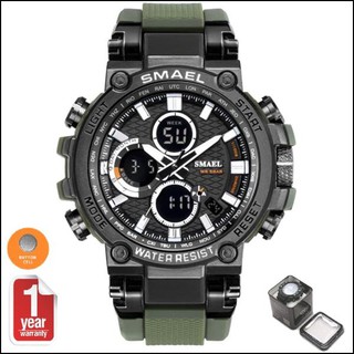 SMAEL นาฬิกาข้อมือผู้ชาย Sport  LED แท้ 100%กันน้ำ ฟังก์ชั่นครบ รุ่น SM1803