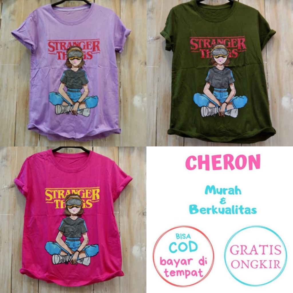 CHERON 21253 - เสื้อยืดผู้หญิง Fit L Distro เสื้อยืดผู้หญิง Thumblr Tees วัยรุ่นผู้ใหญ่