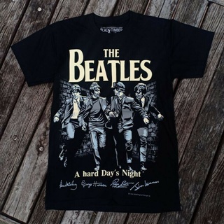 เสื้อยืดวินเทจBt159 เสื้อยืดผ้าฝ้าย ลายวงร็อค JOHN RINGO PAUL GEORGE BLACK TIMBER คอลเลกชัน วันกลางคืนS-5XL