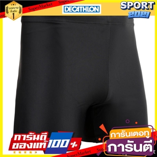กางเกงว่ายน้ำบ็อกเซอร์ทรงยาวราคาประหยัดสำหรับผู้ชาย (สีดำ) Mens affordable long boxer swimming trunks (black)