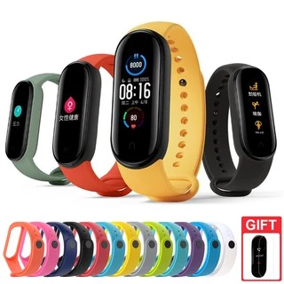 สายนาฬิกาข้อมือซิลิโคน แบบเปลี่ยน สําหรับ Xiaomi Mi Band 7 6 5 4 3