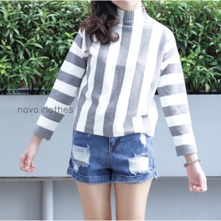 striped knit top