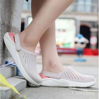 【สินค้าอยู่ไทยพร้อมส่ง】รองเท้าแตะของผู้หญิง, รองเท้าแตะของแท้ 100% Crocs LiteRide รองเท้าชายหาด,