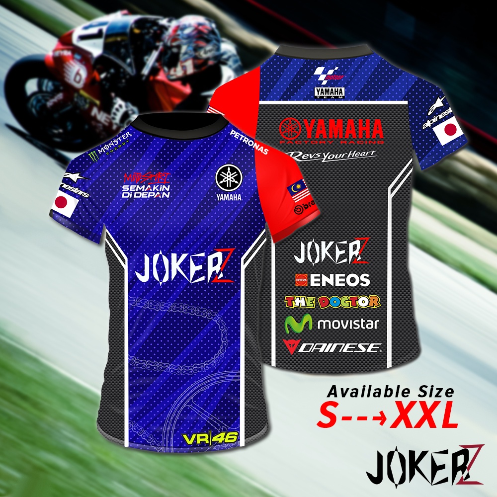 เสื้อยืด JOKERZ MEN JERSEY เสื้อยืดแขนสั้น YAMAHA BAJU JERSI