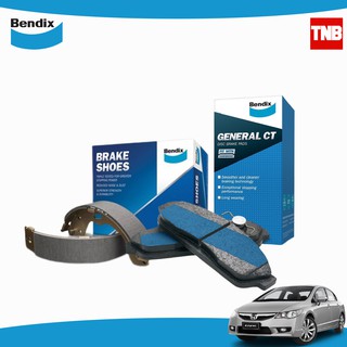 Bendix ผ้าเบรค Honda Civic FD 1.8 2.0 ปี 2006 - 2012 ฮอนด้า ซีวิค เอฟดี i VTEC หน้า หลัง เบนดิกซ์ ดิสเบรค เบรก