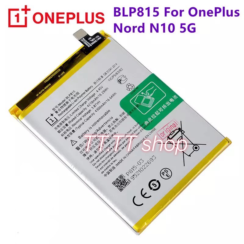 แบตเตอรี่ แท้ OnePlus Nord N10 5G BLP815 4300mAh ประกัน 3 เดือน