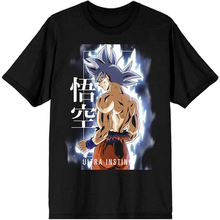 เสื้อยืดผ้าฝ้ายพรีเมี่ยม เสื้อยืดคอกลม พิมพ์ลายกราฟฟิค Dragonball Z Super Instinct สีดํา สําหรับผู้ชาย