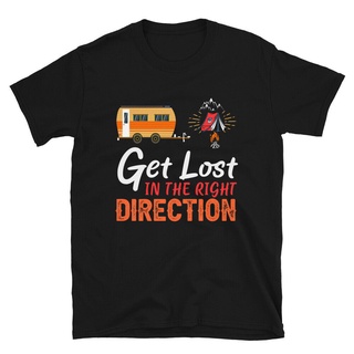 ส่งเร็ว เสื้อยืด พิมพ์ลาย Get Lost Camping Wild Unseix แฟชั่นฤดูร้อน ของขวัญS-5XL