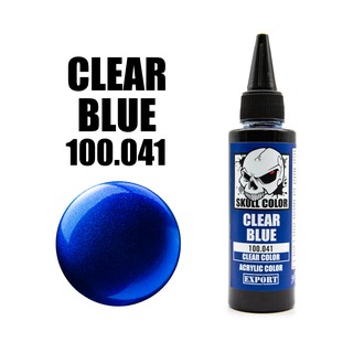 Skull Color 041 Clear Blue สีสูตร Acrylic ผสมสำเร็จสำหรับแอร์บรัช ขนาด 60ml.