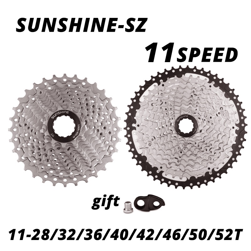 Sunshine เฟืองหลังจักรยาน 11 ความเร็ว 11S 28 32 36 40 42 46 50T 52T สําหรับรถจักรยานเสือภูเขา SHIMANO SRAM