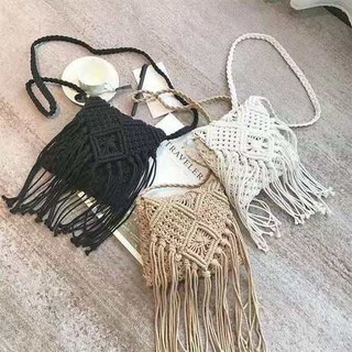 𝕀𝕌 𝕊𝕙𝕠𝕡🌻 กระเป๋าสาน เชือกถัก แฮนด์เมด​ ขนาดเล็กน่ารักๆ​กระเป๋ามินิมอล กระเป๋าสานวินเทจ กระเป๋าสานสะพายข้าง