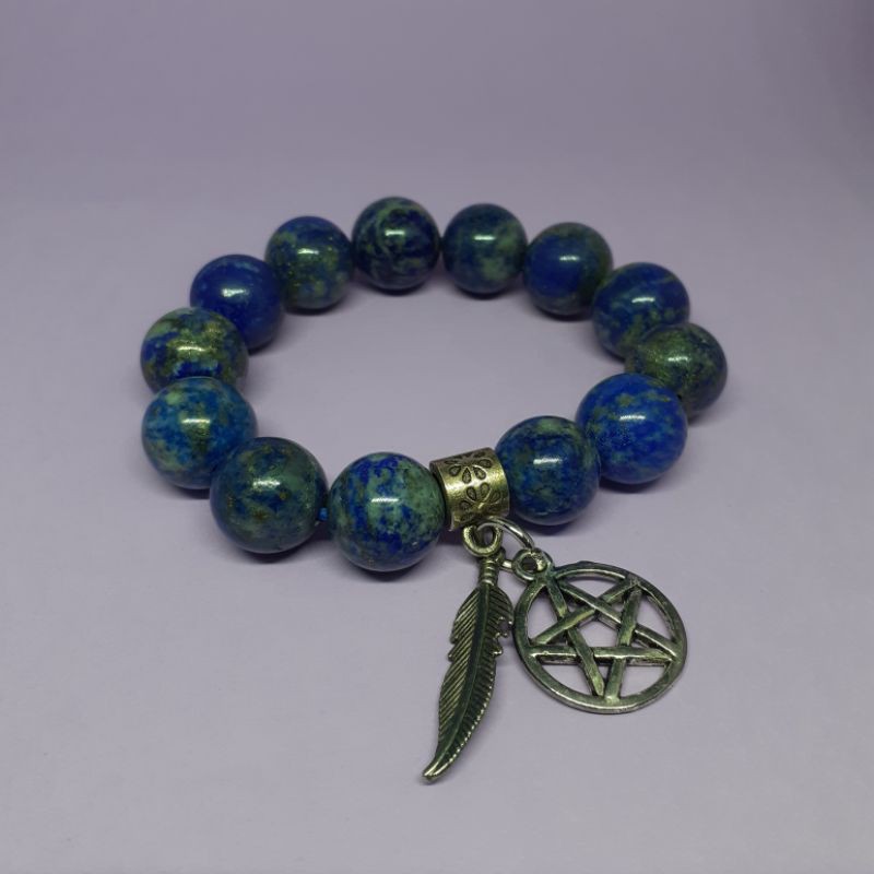 (ฟรี!ดูดวง)กำไลหิน💙 Lapis lazuli 💙 (เกรด Premium)